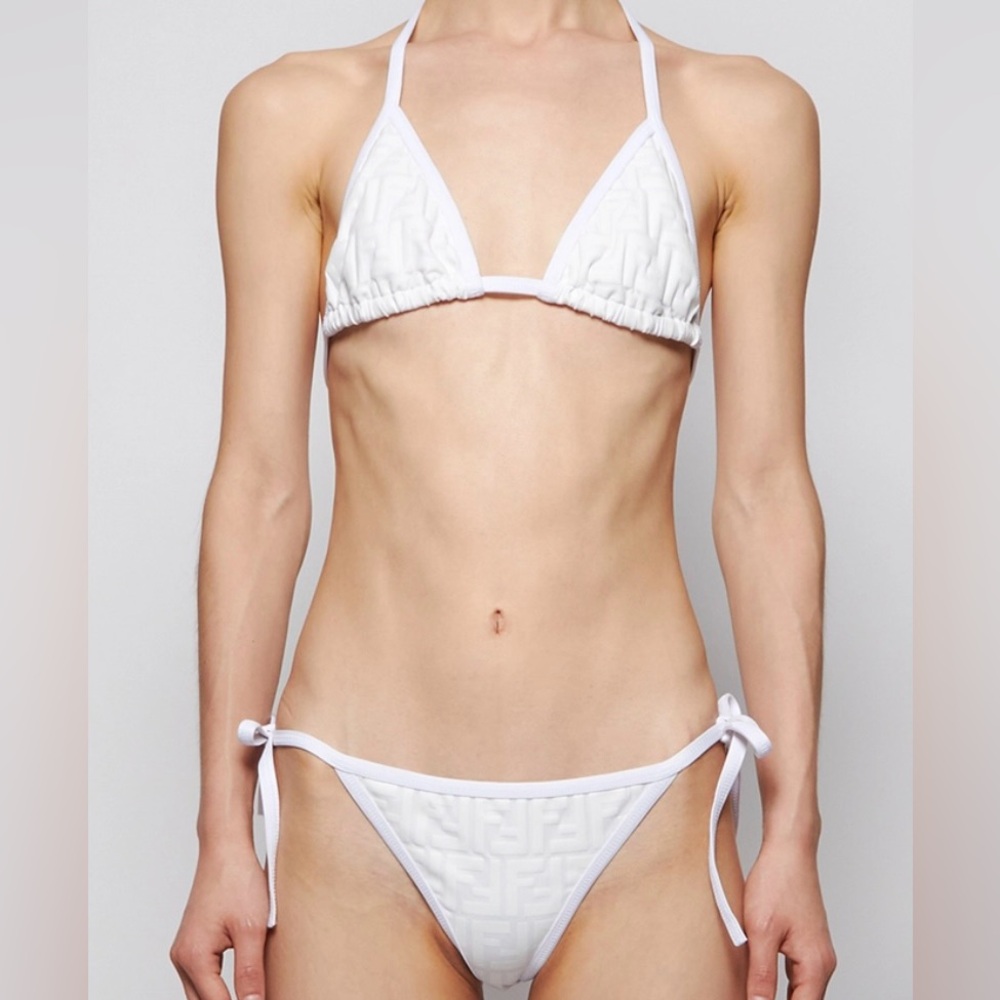 Fendi logo print bikini milk white - Picture 3 of 6
